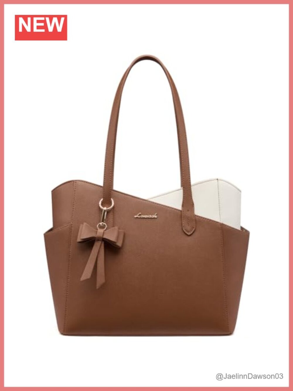 Small Structured Tote Purse Waterproof PU Leather Shoulder Handbag Fits iPad